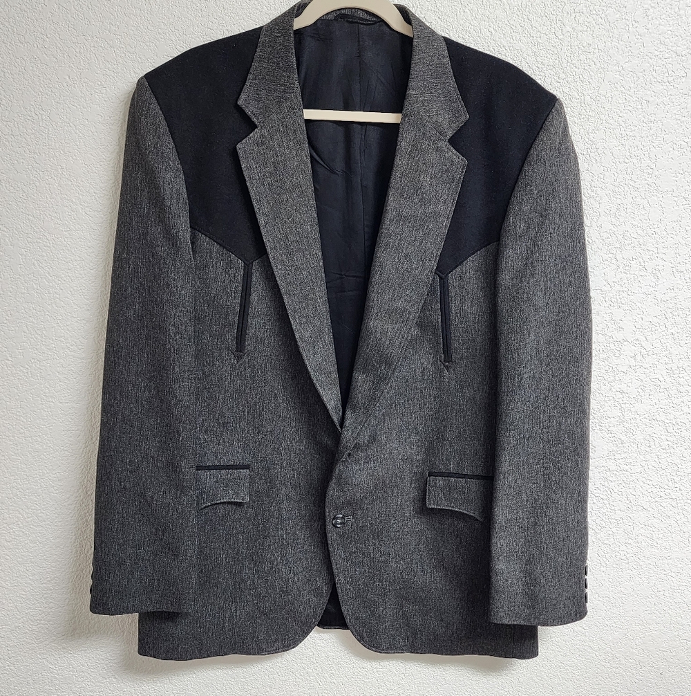 Circle S Dallas Texas Western Yoke Sports Coat Boise Blazer Mens 44L Rockabilly